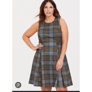 NWT Torrid Outlander Mackenzie Plaid Skater Dress 5x